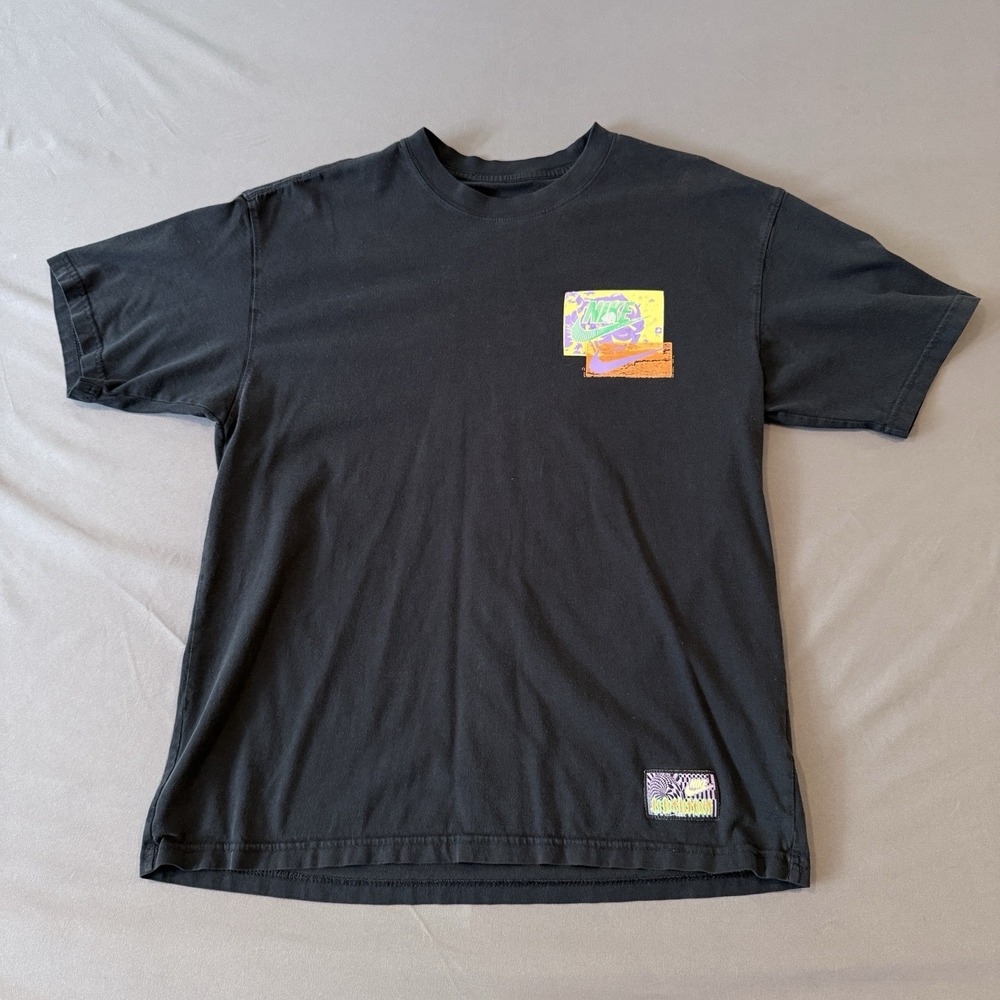 Nike To The Light Graphic T-Shirt Men's Medium Black Loose Fit 100% Cotton - Picture 5 of 9